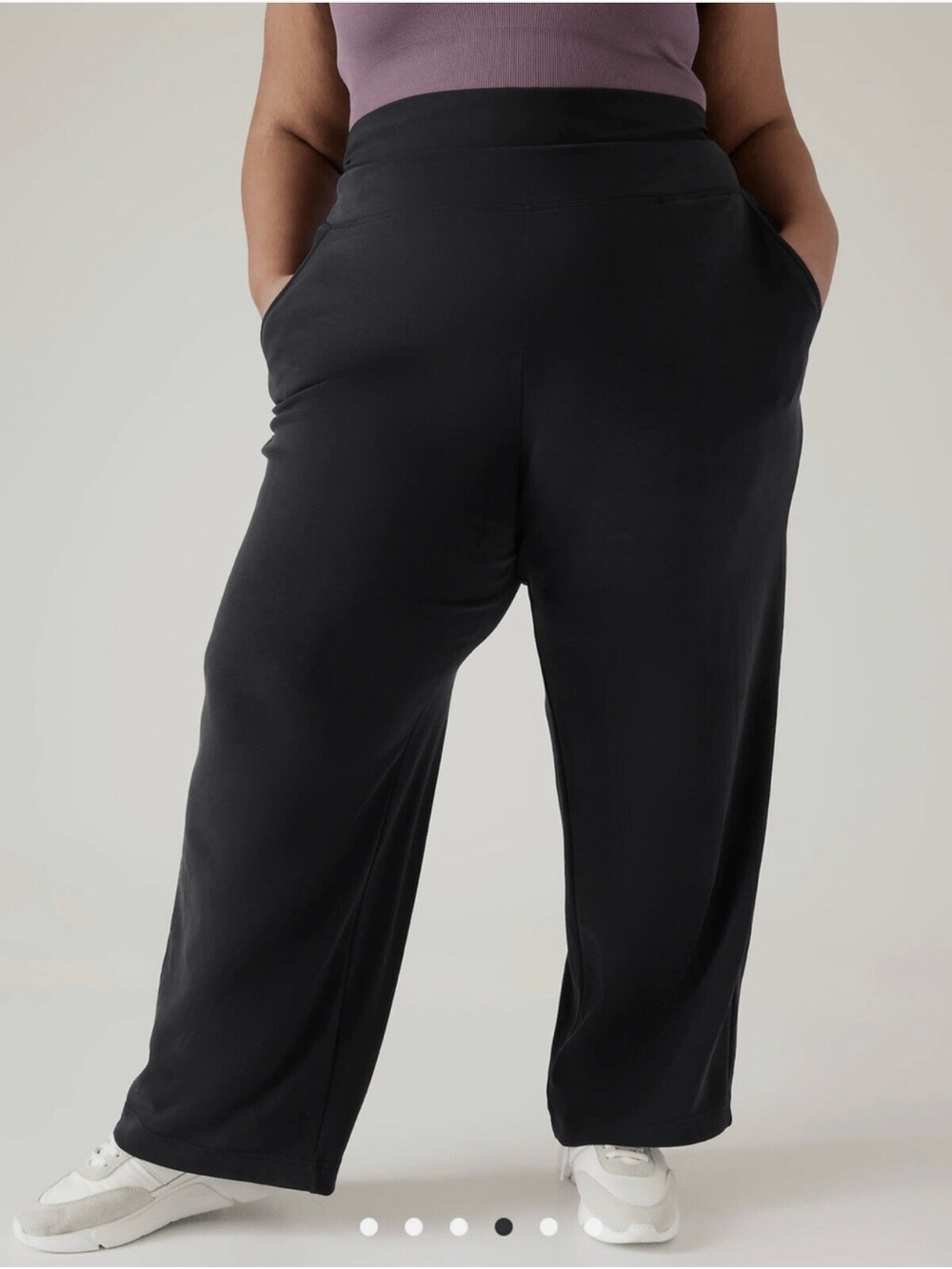 Athleta Seasoft Pants in Black Onyx, Women’s Size 1X - High Rise, Wide Leg Soft